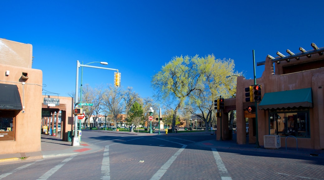 Santa Fe Plaza mostrando escenas urbanas