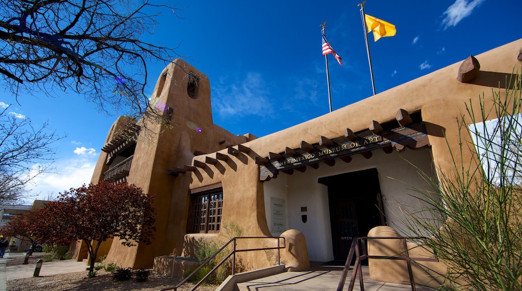 New Mexico Museum of Art showing art and a house