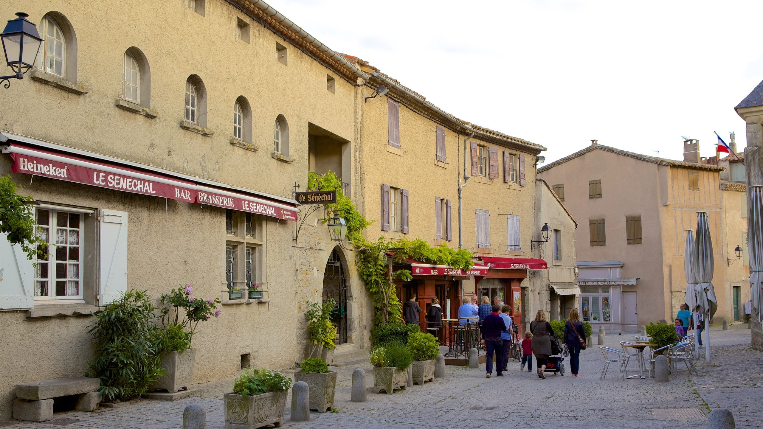 Carcassonne showing street scenes