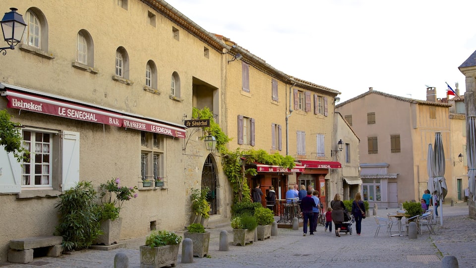 Carcassonne showing street scenes