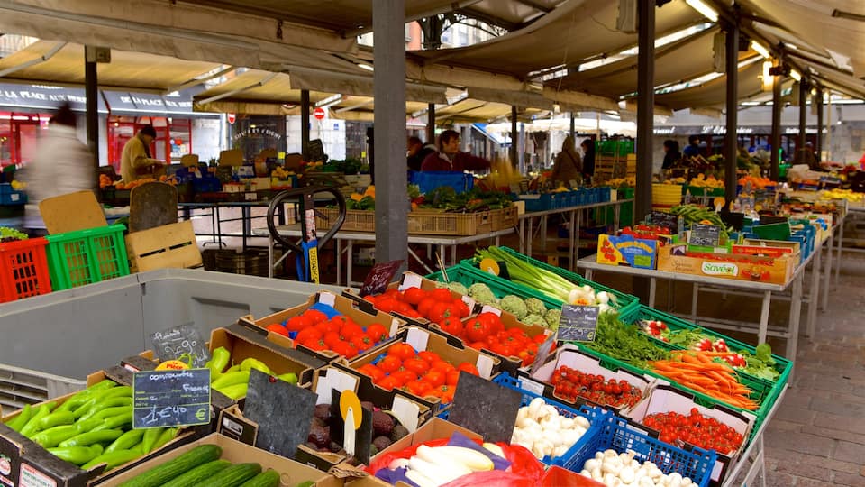 Grenoble bevat eten en markten