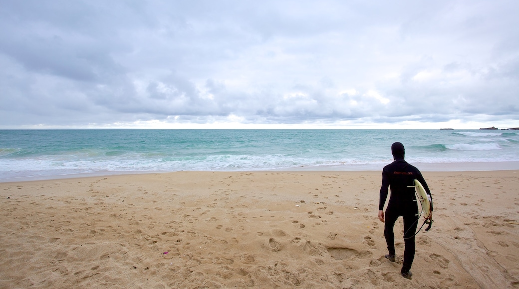 Playa Marbella que incluye una playa y también un hombre