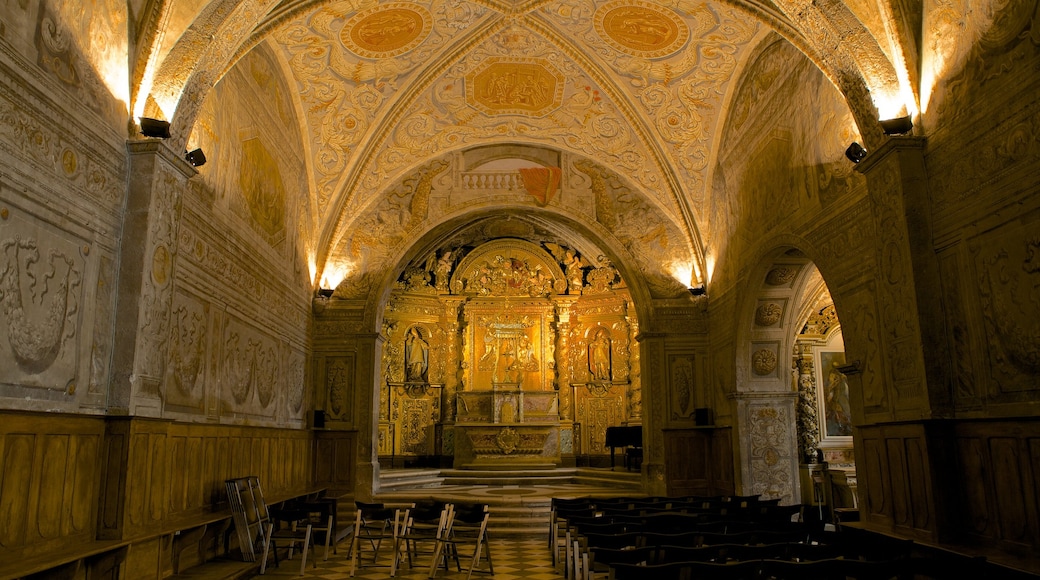 Dauphinois Museum showing a church or cathedral, interior views and art