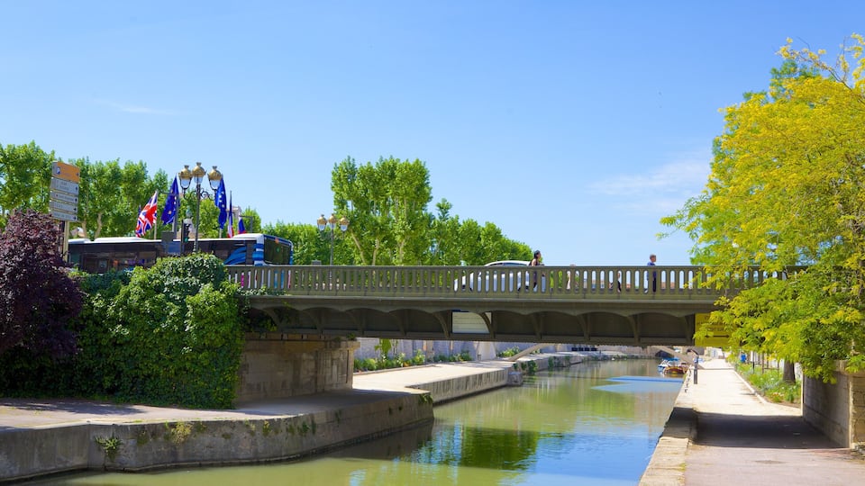 Narbonne showing a river or creek and a bridge