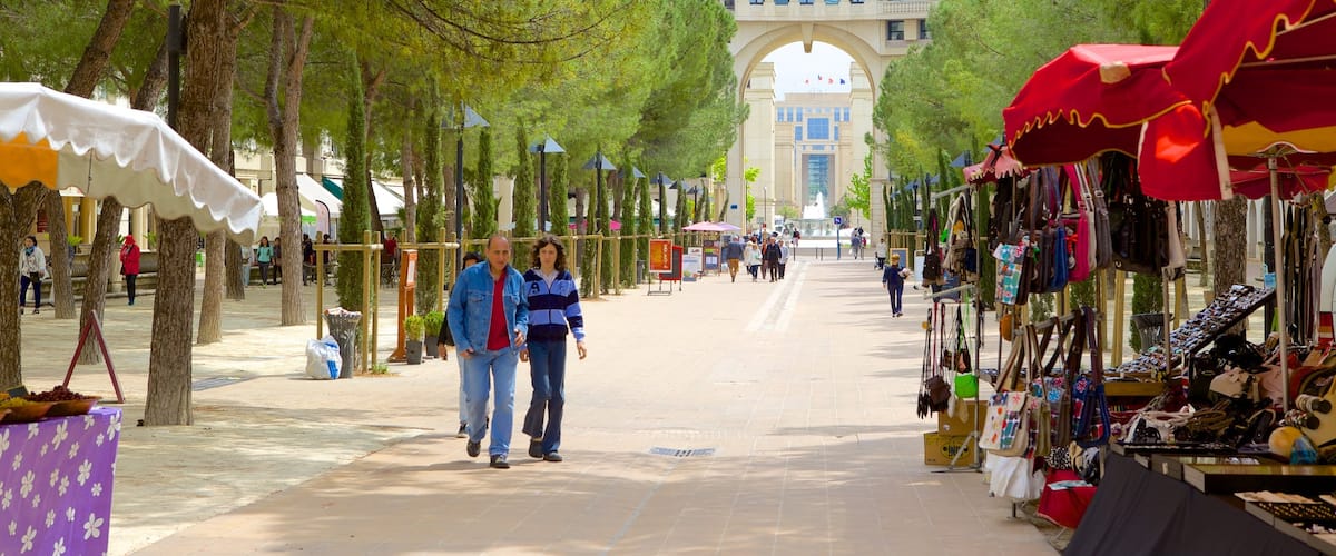 Esplanade de l\'Europe which includes a sporting event, a park and street scenes