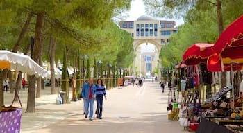 Esplanade de l\'Europe featuring street scenes, a sporting event and a garden