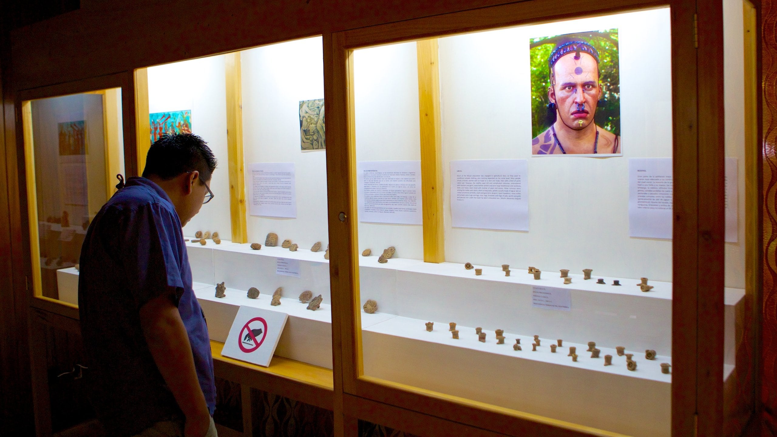 Panajachel featuring interior views as well as an individual male