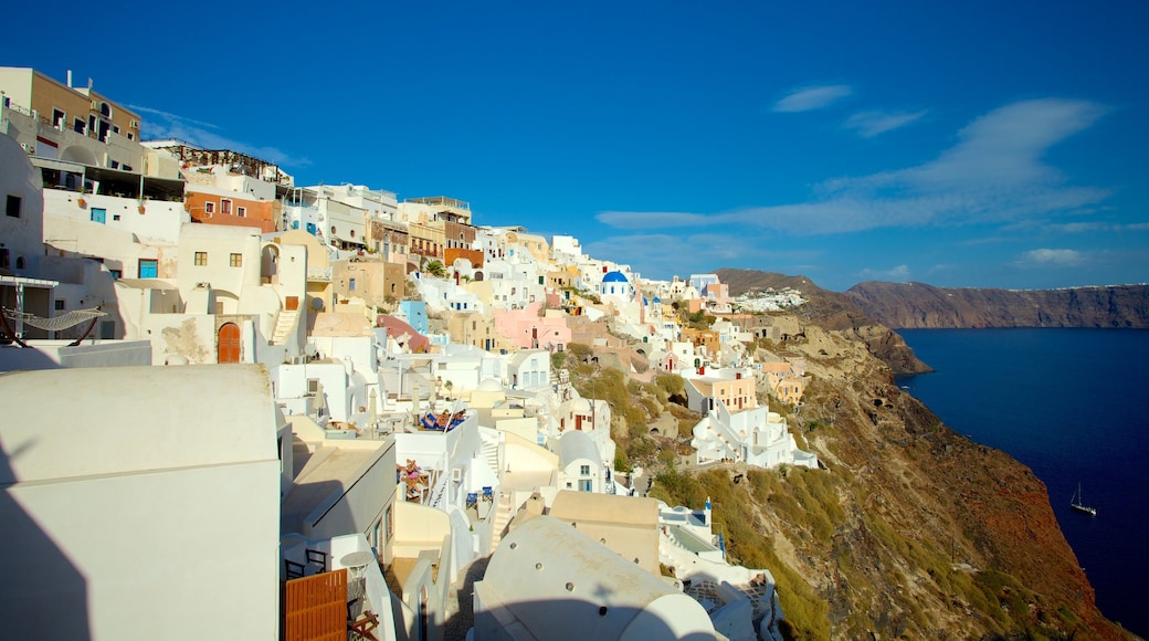 Oia featuring general coastal views and a coastal town