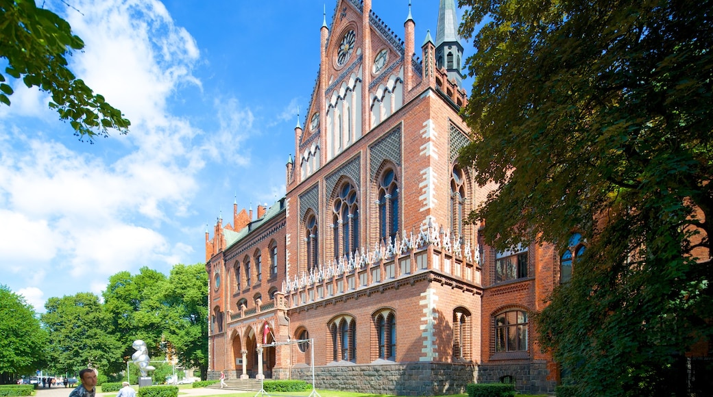 Lettisches Nationales Kunstmuseum welches beinhaltet Straßenszenen und historische Architektur