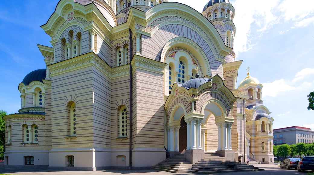 Cathedral of Christ\'s Nativity which includes a church or cathedral, street scenes and religious elements