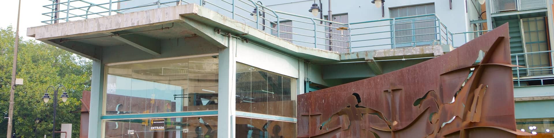 Gasometer featuring street scenes and outdoor art