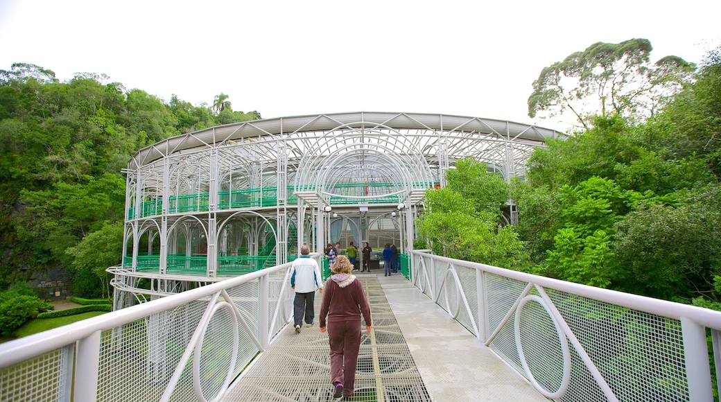 Opera di Alambre caratteristiche di ponte e architettura moderna cosi come un piccolo gruppo di persone