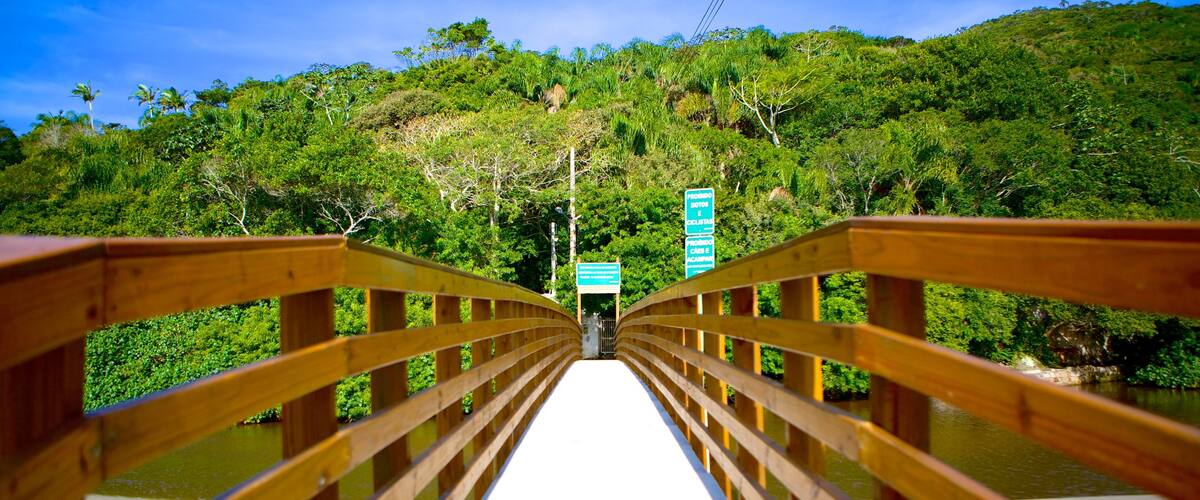 Matadeiro Beach which includes a bridge