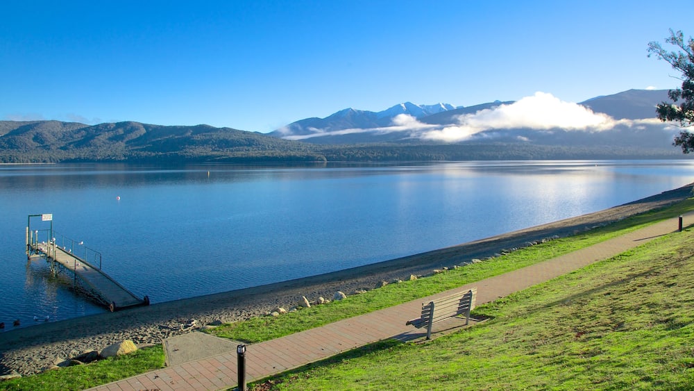 Te Anau featuring landscape views and a lake or waterhole