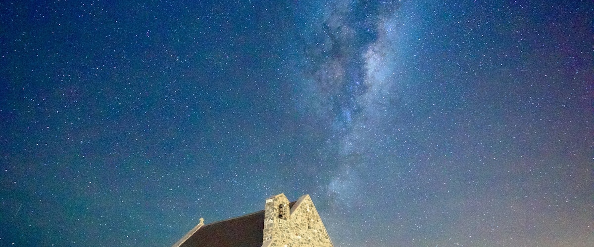 Church of the Good Shepherd which includes a church or cathedral and night scenes