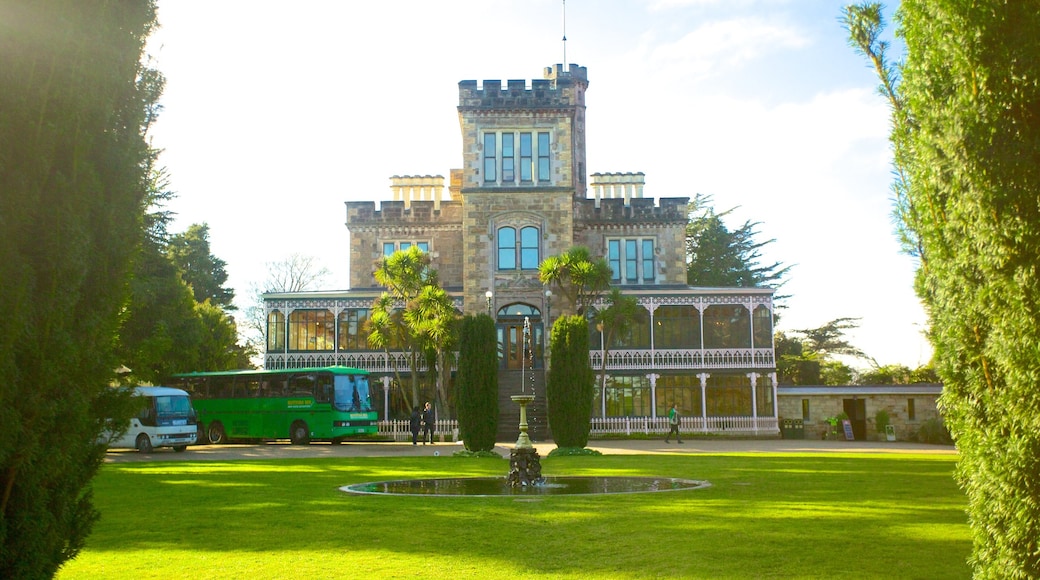 Larnach Castle presenterar chateau eller palats och en trädgård