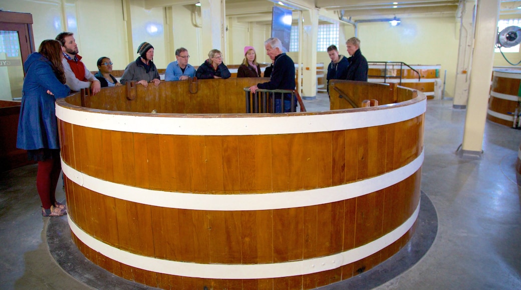 Brasserie Speight mettant en vedette scènes intérieures aussi bien que un grand groupe de personnes