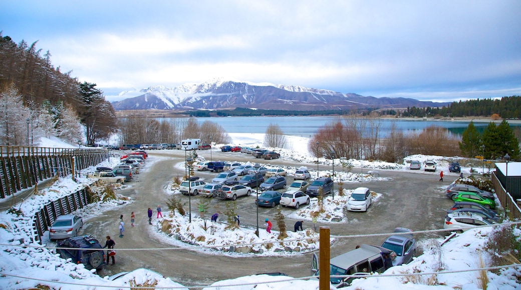 Tekapo Springs featuring landscape views and snow