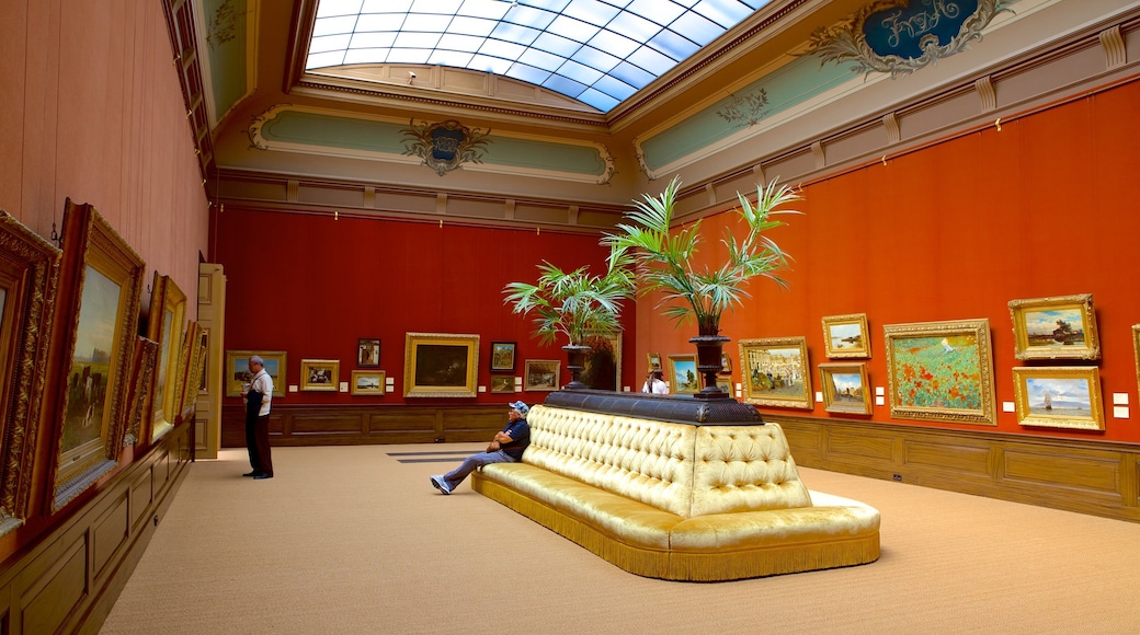 Teylers Museum featuring art and interior views