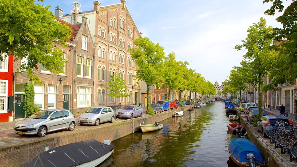 Haarlem which includes a small town or village and a river or creek