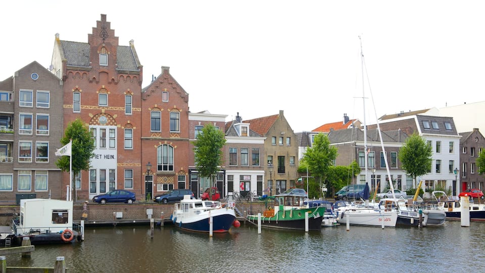Delfshaven featuring a small town or village, a river or creek and a bay or harbour