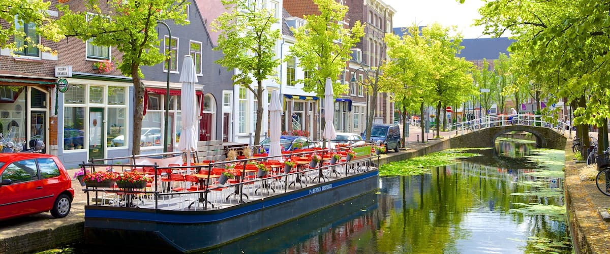 Delft featuring a river or creek and street scenes
