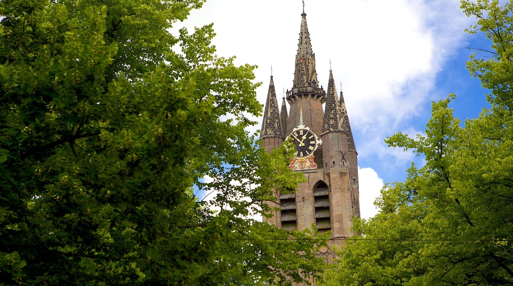 Oude Kerk joka esittää vanha arkkitehtuuri