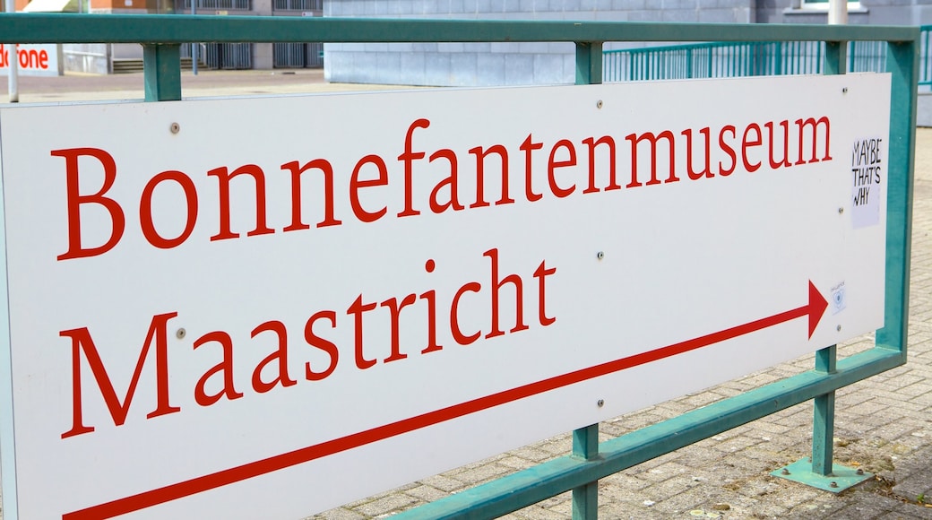 Bonnefantenmuseum mit einem Beschilderung