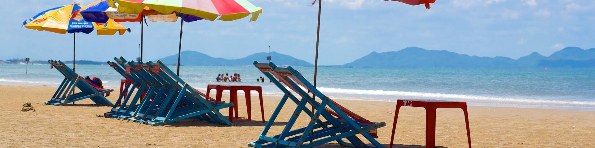 Back Beach which includes a sandy beach and landscape views