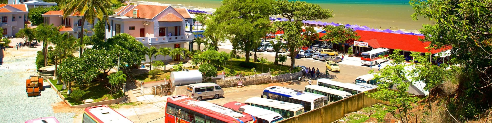 Long Hai Beach which includes tropical scenes and landscape views