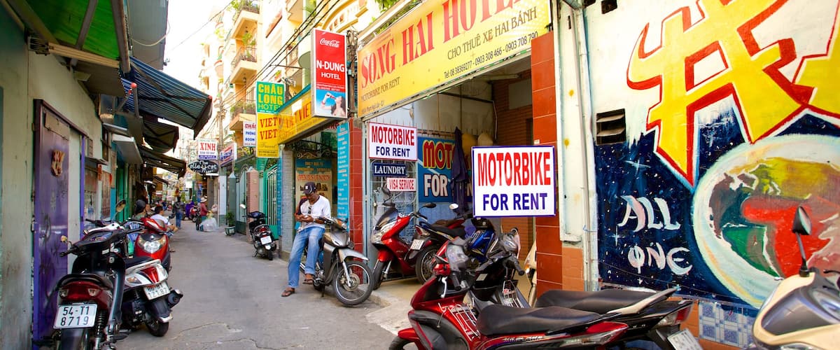 Pham Ngu Lao ofreciendo escenas urbanas y una ciudad