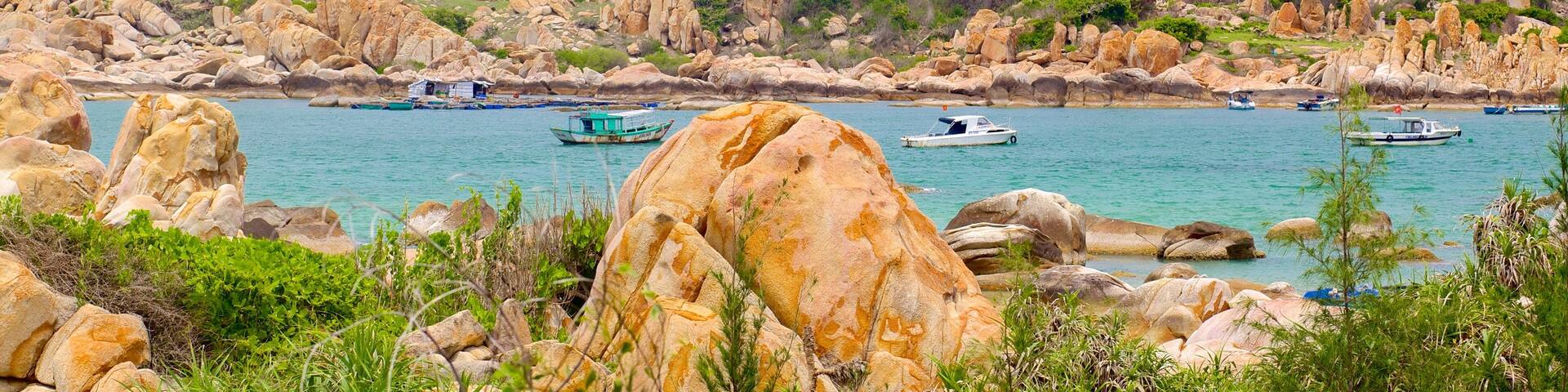 Tien Thanh Beach featuring rocky coastline