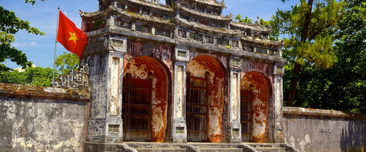 Tumba de Minh Mang que incluye elementos del patrimonio