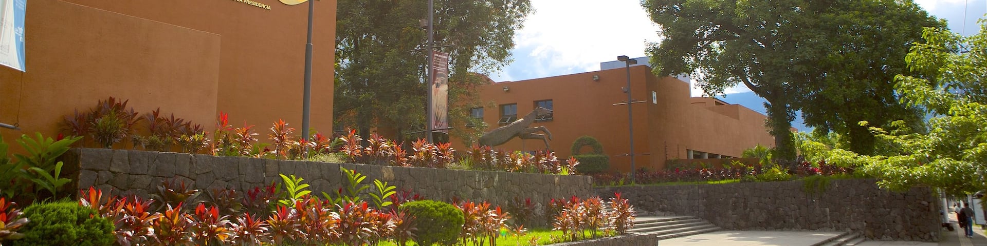 David Guzman Anthropology Museum which includes a garden and signage