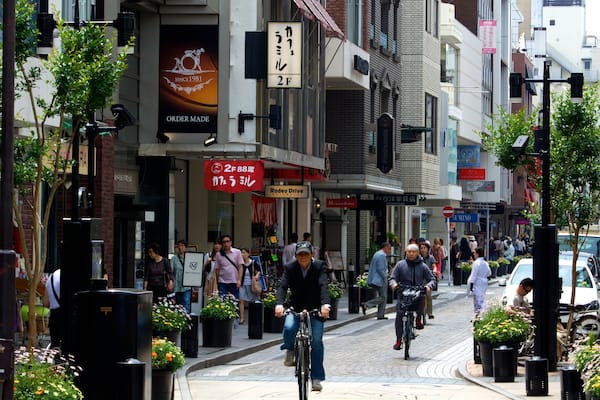Yokohama montrant scÚnes de rue, vélo et ville