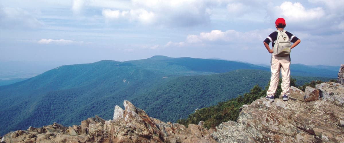 Luray which includes mountains and hiking or walking as well as an individual child