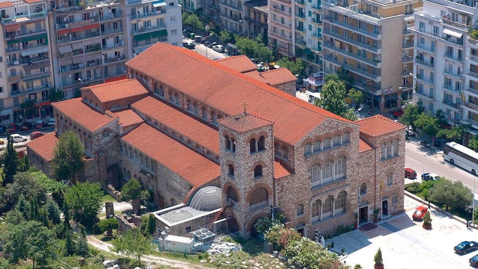 Thessaloniki which includes heritage elements and a church or cathedral