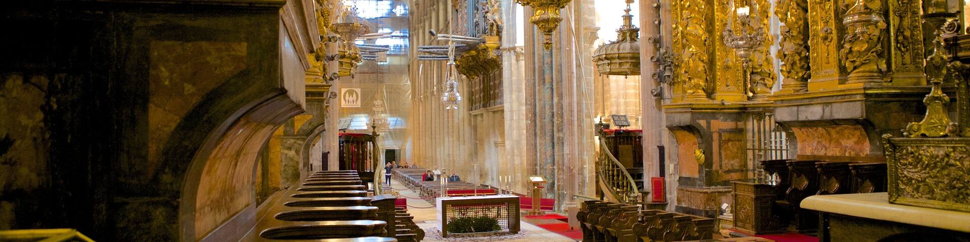 Santiago de Compostela Cathedral featuring a church or cathedral, interior views and religious aspects