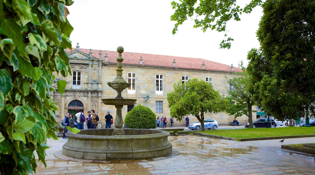 Parque de la Alameda das einen Springbrunnen, Park und Straßenszenen