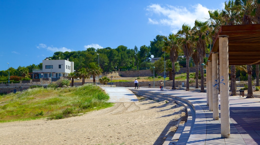 Playa de la Arrabassada mostrando vistas de una costa