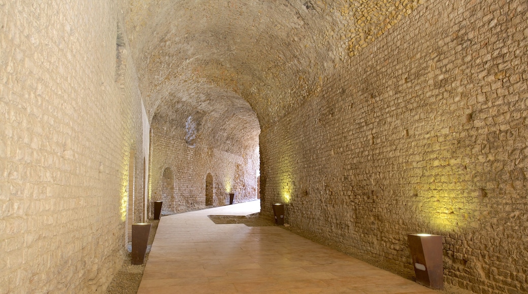 Tarragona Roman Wall showing interior views and heritage elements