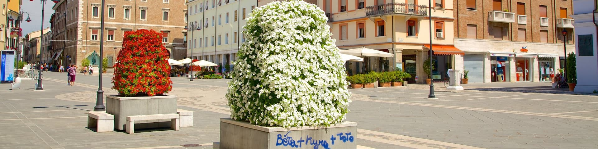 Piazza Tre Martiri featuring street scenes