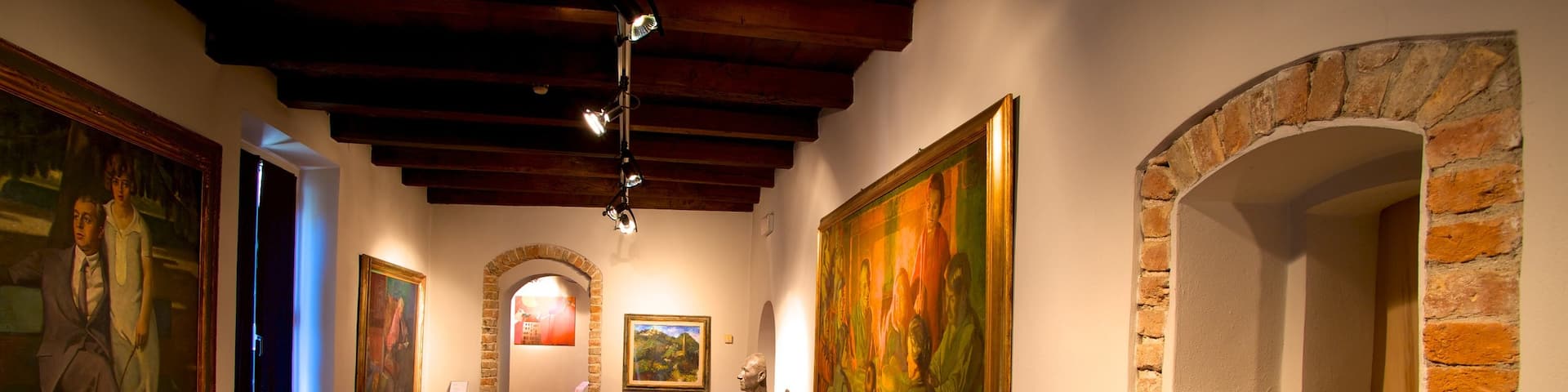 Masnago Castle which includes interior views, art and chateau or palace