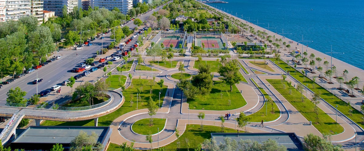 Thessaloniki featuring a city, a garden and general coastal views