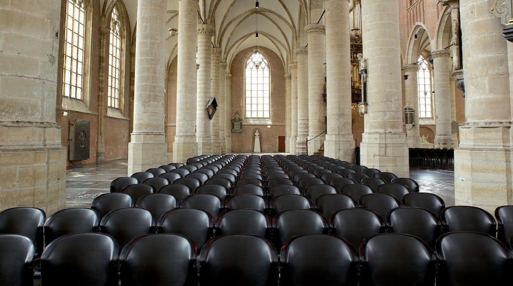 Pieterskerk mostrando arquitectura patrimonial, vistas de interior y una iglesia o catedral