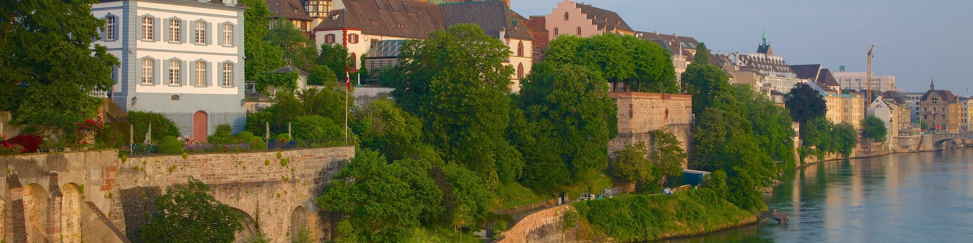 Basel showing a city and a river or creek
