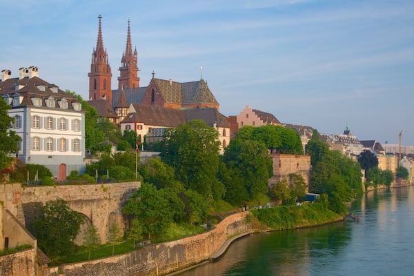 Basel showing a city and a river or creek