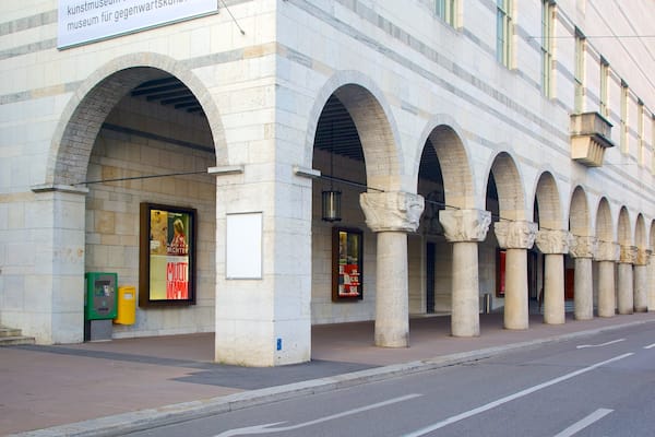 Basel Art Museum which includes street scenes