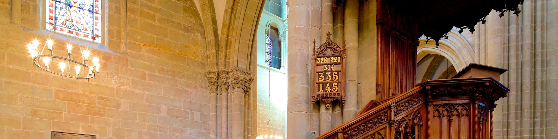 Saint-Pierre Cathedral which includes a church or cathedral, religious elements and interior views