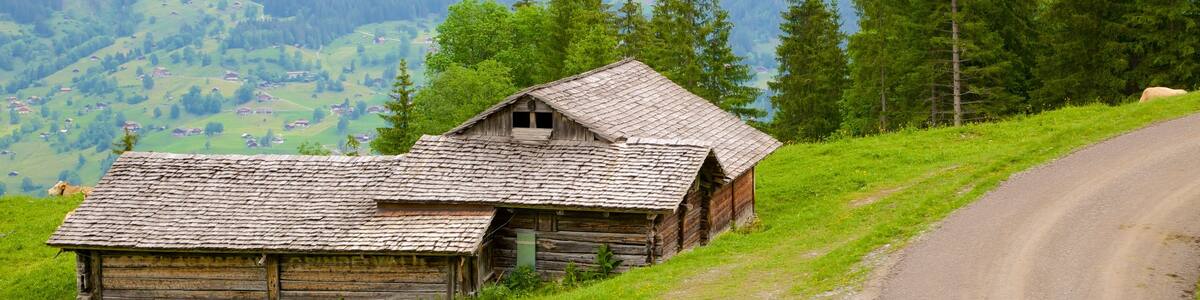 Grindelwald das einen Haus und Farmland